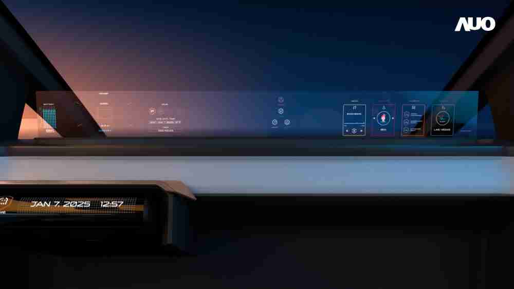 NG大舞台无界透明显示接口(Horizon Image Glass)透过车运算方案整合仪表板、、、中控台及副驾显示器，，，，一体式全景呈现，，，，提供乘用者清晰的前方视野、、、、行车必要信息与娱乐功能